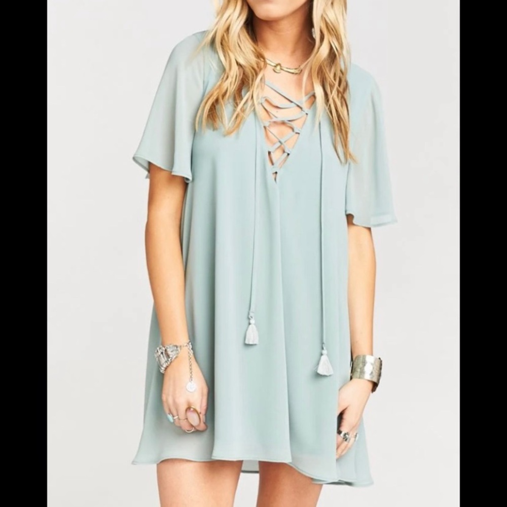 Lace Up Mini Dress